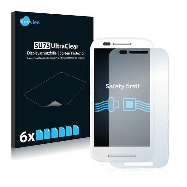 6x Savvies SU75 Screen Protector for Motorola Moto E