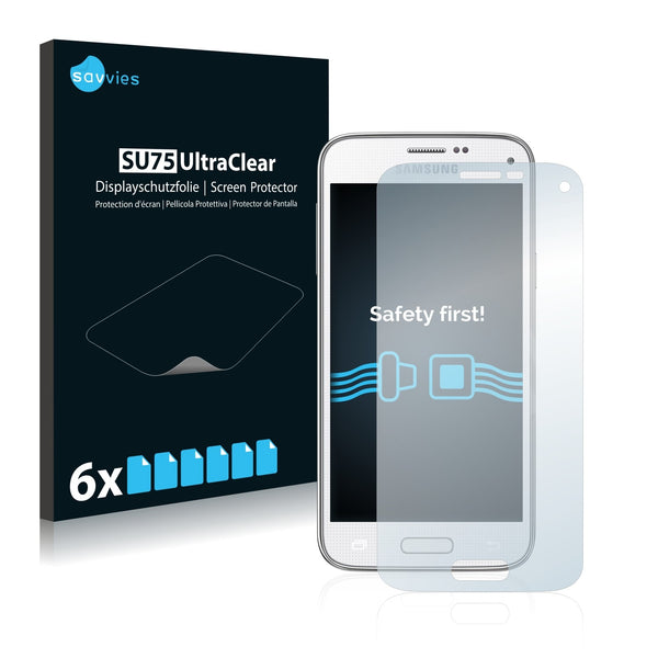 6x Savvies SU75 Screen Protector for Samsung Galaxy S5 Mini SM-G800