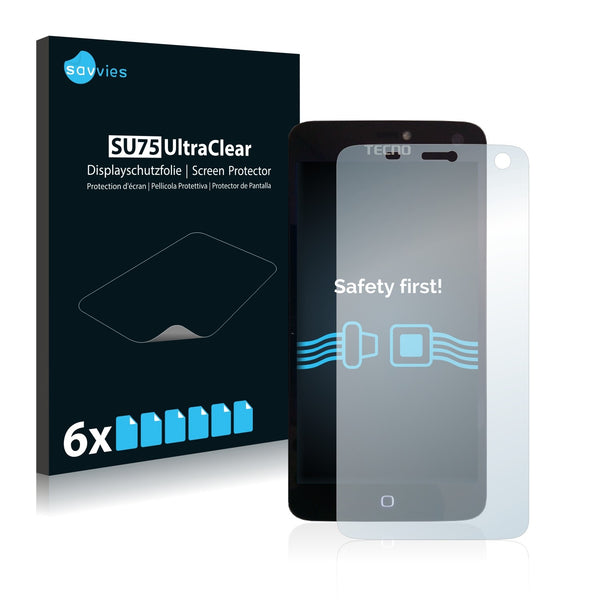 6x Savvies SU75 Screen Protector for Tecno Phantom Z