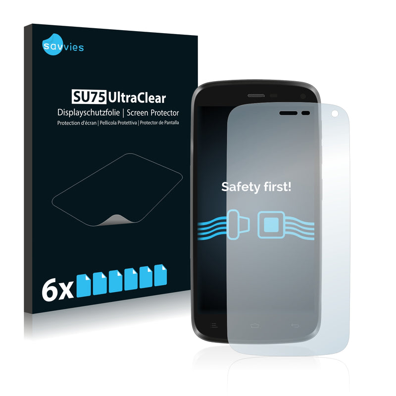 6x Savvies SU75 Screen Protector for General Mobile Discovery