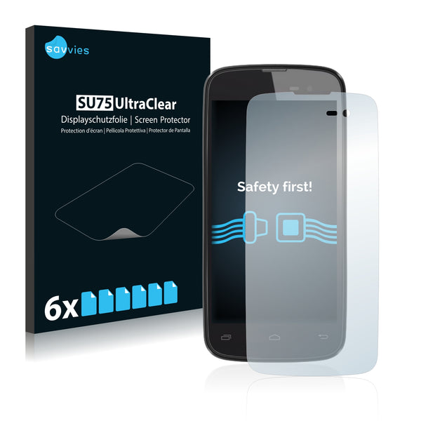 6x Savvies SU75 Screen Protector for Bogo LifeStyle 4.5 QC