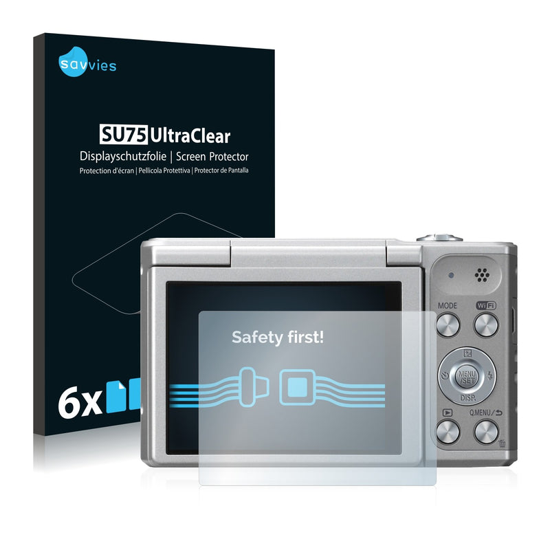 6x Savvies SU75 Screen Protector for Panasonic Lumix DMC-SZ10