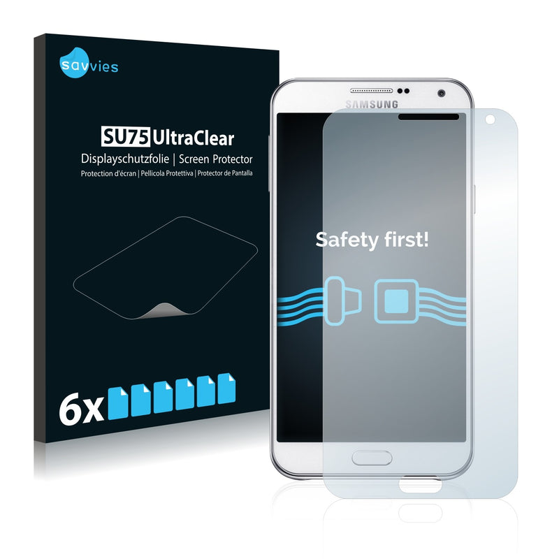 6x Savvies SU75 Screen Protector for Samsung Galaxy E7