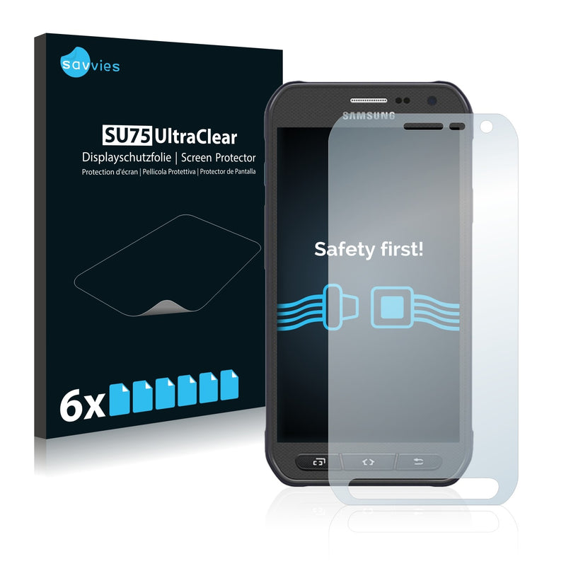 6x Savvies SU75 Screen Protector for Samsung Galaxy S6 Active SM-G890A