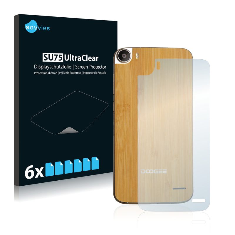 6x Savvies SU75 Screen Protector for Doogee F3 Pro (Back)