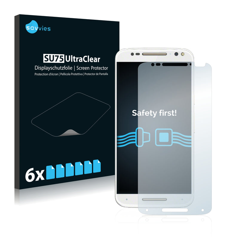 6x Savvies SU75 Screen Protector for Motorola Moto X Style