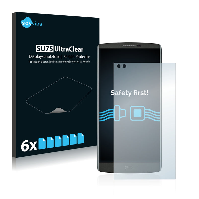 6x Savvies SU75 Screen Protector for LG V10