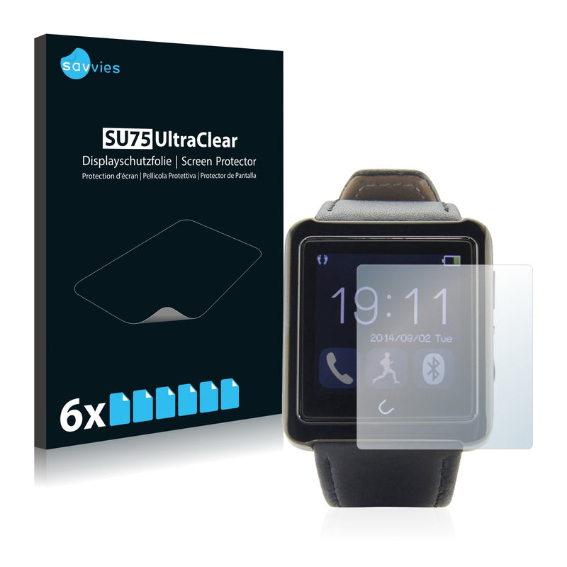 6x Savvies SU75 Screen Protector for U Watch U 10