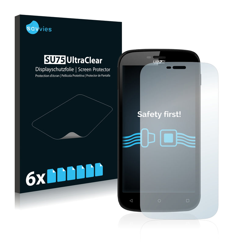 6x Savvies SU75 Screen Protector for Yezz Andy 5VR