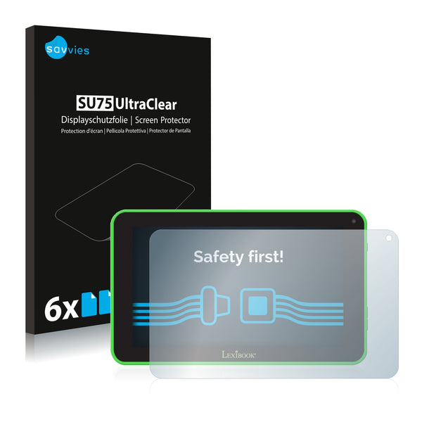 6x Savvies SU75 Screen Protector for Lexibook LexiTab Fluo