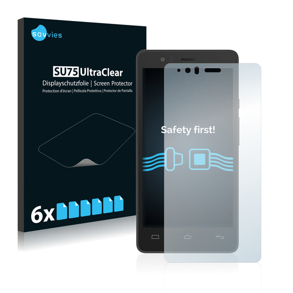 6x Savvies SU75 Screen Protector for BQ Aquaris E5s