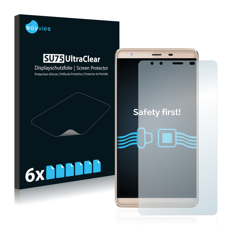 6x Savvies SU75 Screen Protector for Leagoo Shark 1