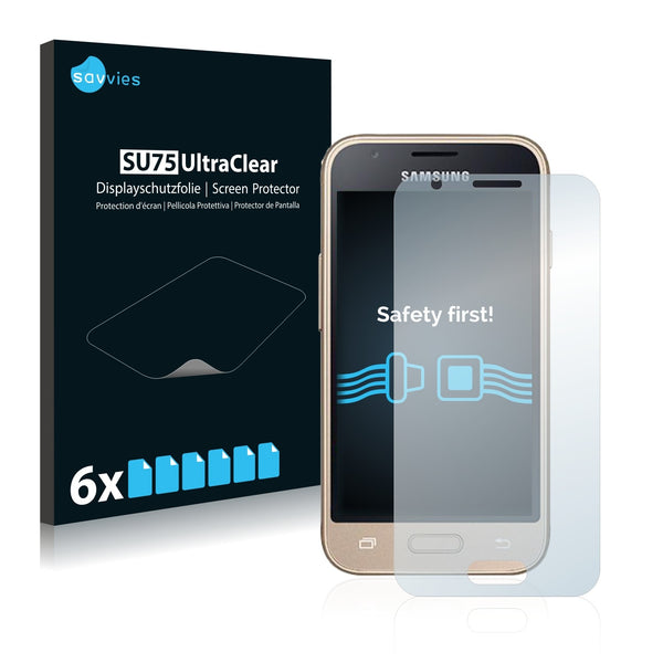 6x Savvies SU75 Screen Protector for Samsung Galaxy J1 Nxt
