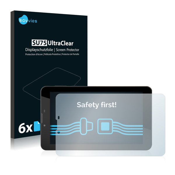 6x Savvies SU75 Screen Protector for GoClever Quantum 700 Mobile Pro