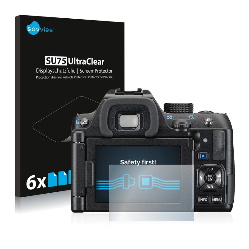 6x Savvies SU75 Screen Protector for Pentax K-70