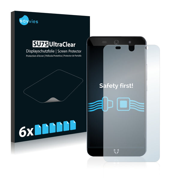 6x Savvies SU75 Screen Protector for Wileyfox Swift 2