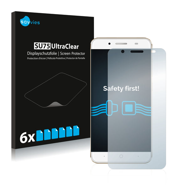 6x Savvies SU75 Screen Protector for ZTE Blade A610 Plus
