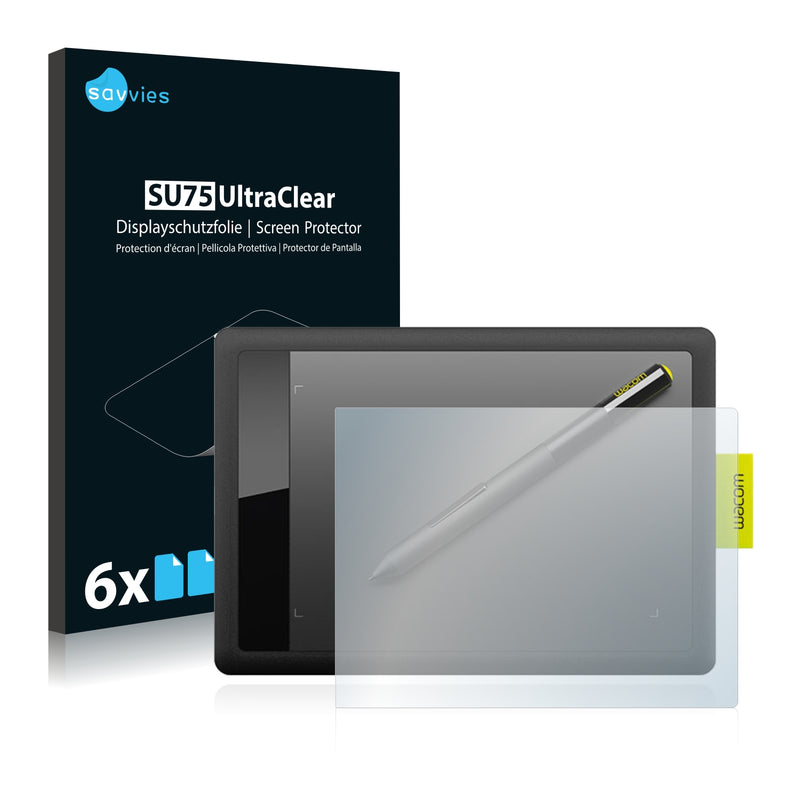 6x Savvies SU75 Screen Protector for Wacom One s CTL-471