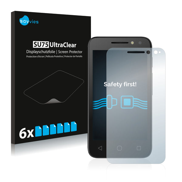 6x Savvies SU75 Screen Protector for Alcatel Pixi4 4034