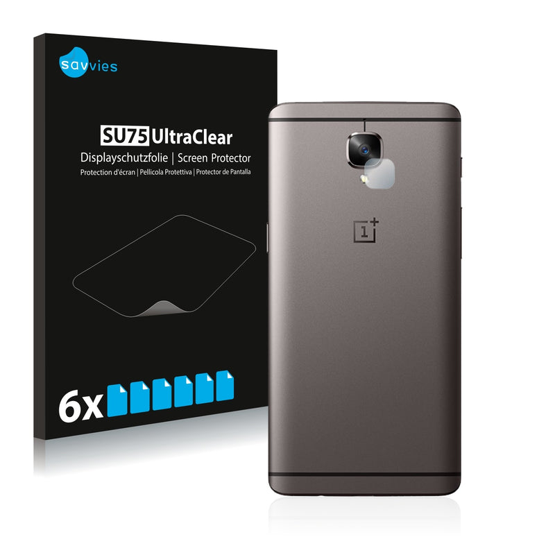 6x Savvies SU75 Screen Protector for OnePlus 3T (Camera)