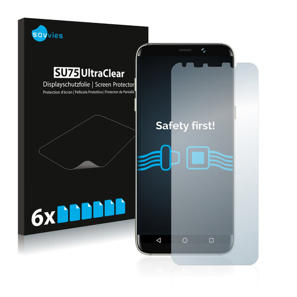6x Savvies SU75 Screen Protector for Bluboo S8 Plus