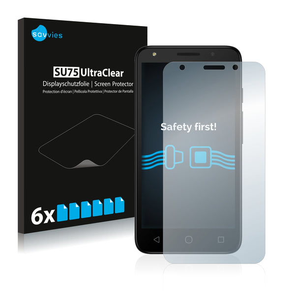 6x Savvies SU75 Screen Protector for Alcatel Pixi 4 (5.0) 4G