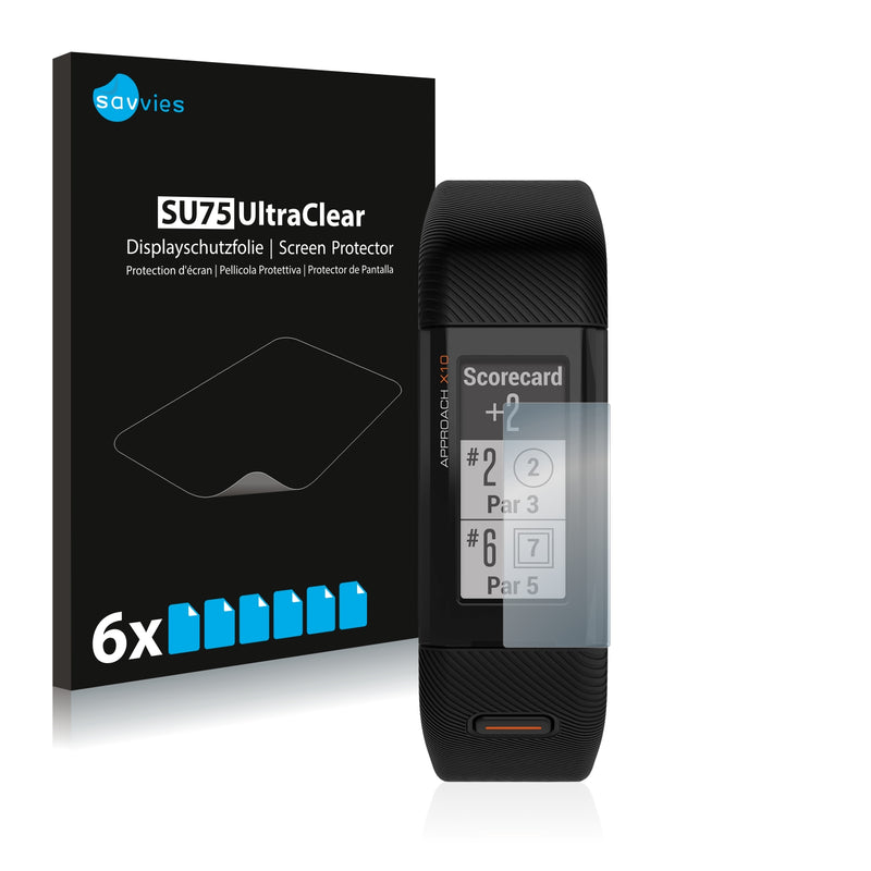 6x Savvies SU75 Screen Protector for Garmin Approach X10