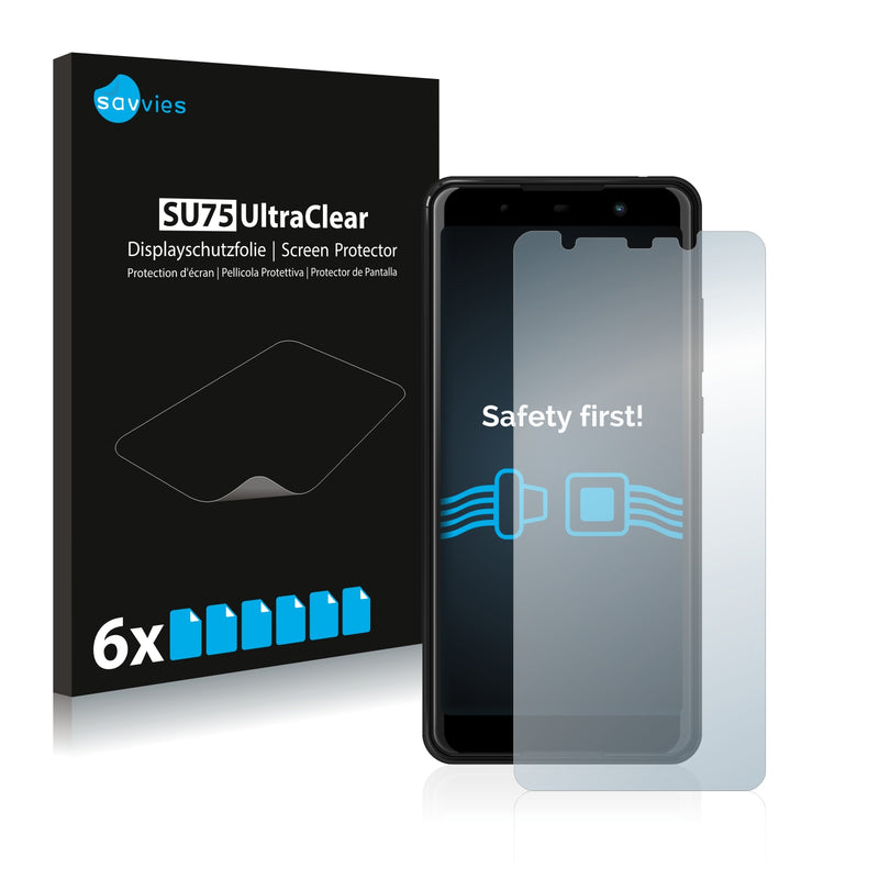 6x Savvies SU75 Screen Protector for Wiko Lenny 5