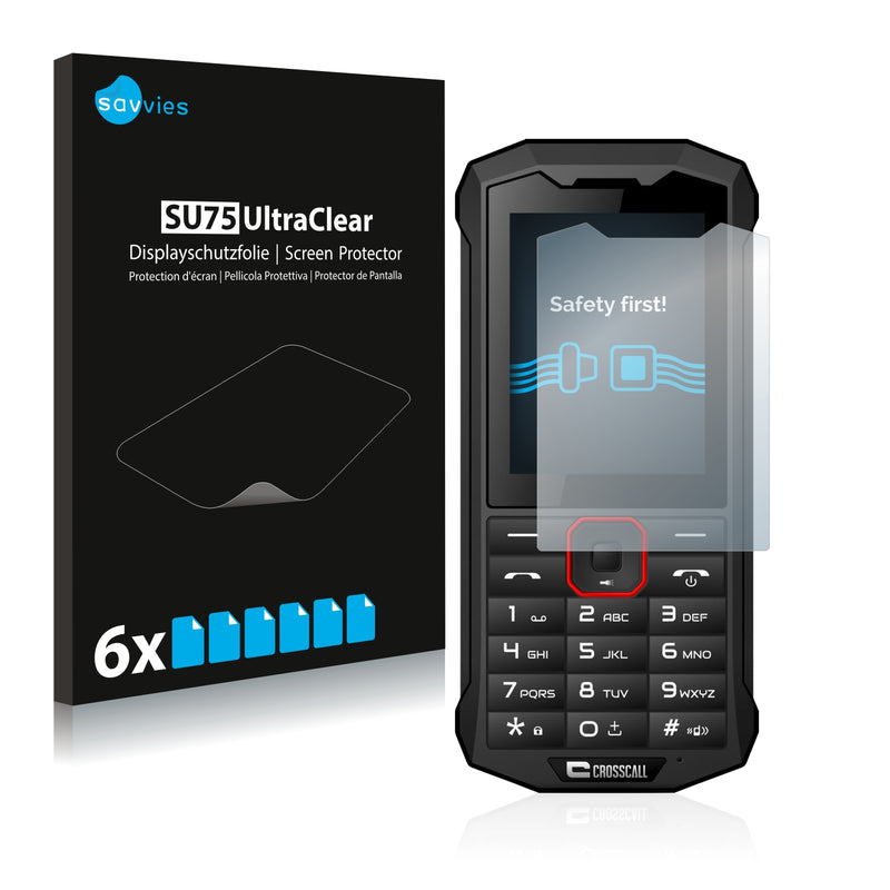 6x Savvies SU75 Screen Protector for Crosscall Spider X4