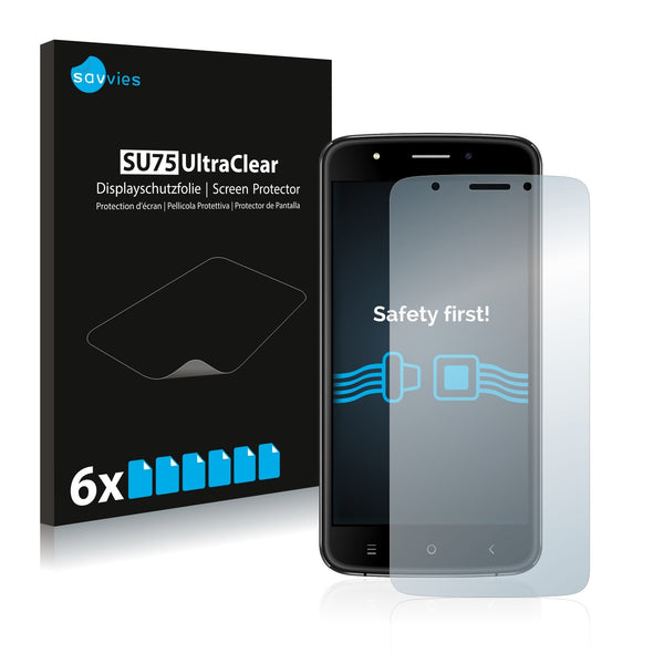 6x Savvies SU75 Screen Protector for STK Sync 5E