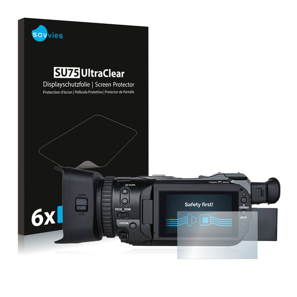 6x Savvies SU75 Screen Protector for Canon Legria GX10