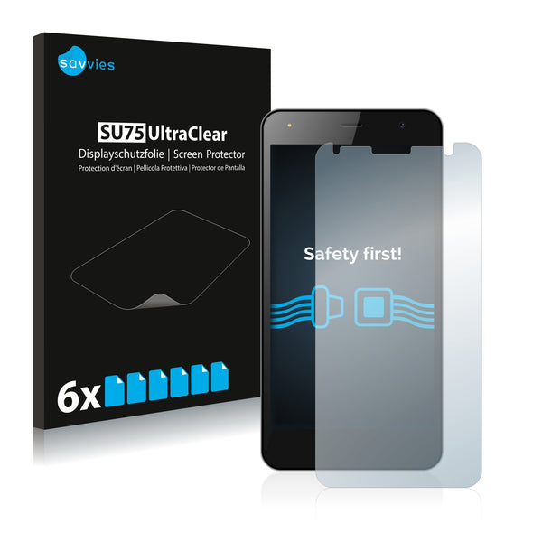 6x Savvies SU75 Screen Protector for Mobiola Inti