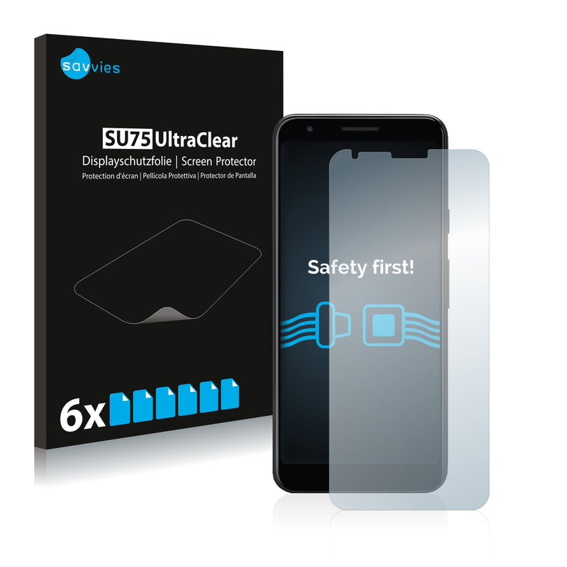 6x Savvies SU75 Screen Protector for Google Pixel 3a XL