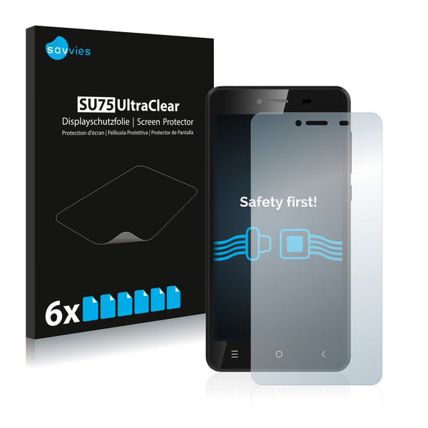 6x Savvies SU75 Screen Protector for STK Life 7