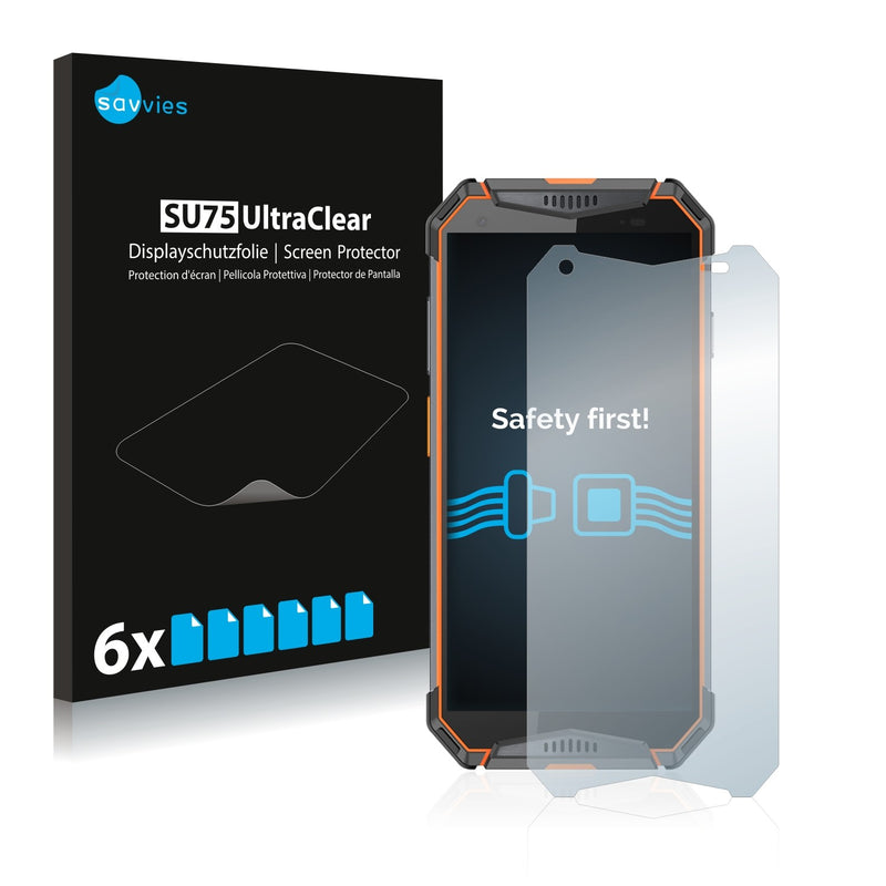 6x Savvies SU75 Screen Protector for Ulefone Armor 3