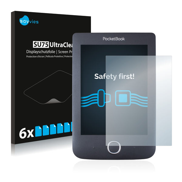6x Savvies SU75 Screen Protector for PocketBook Basic 3