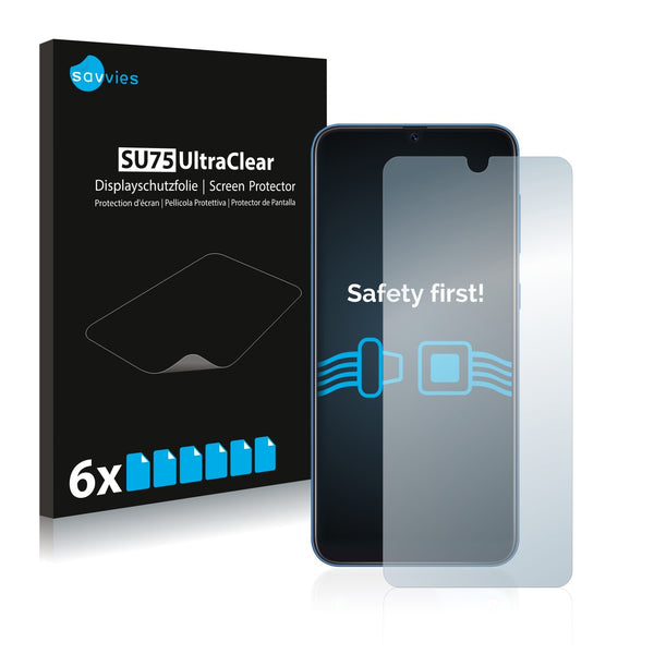 6x Savvies SU75 Screen Protector for Samsung Galaxy A40