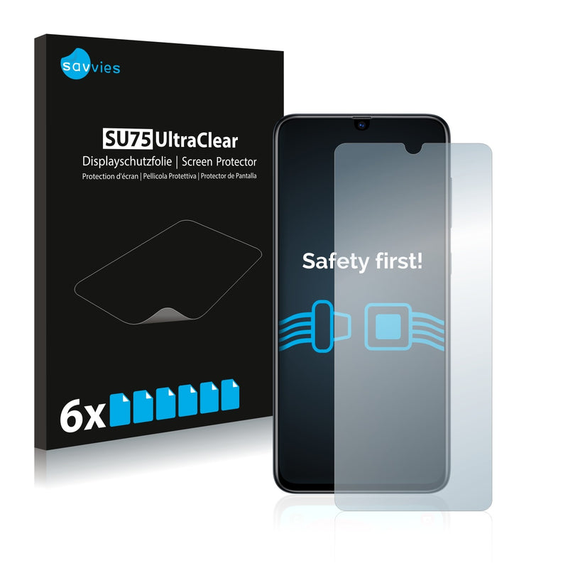 6x Savvies SU75 Screen Protector for Samsung Galaxy A70