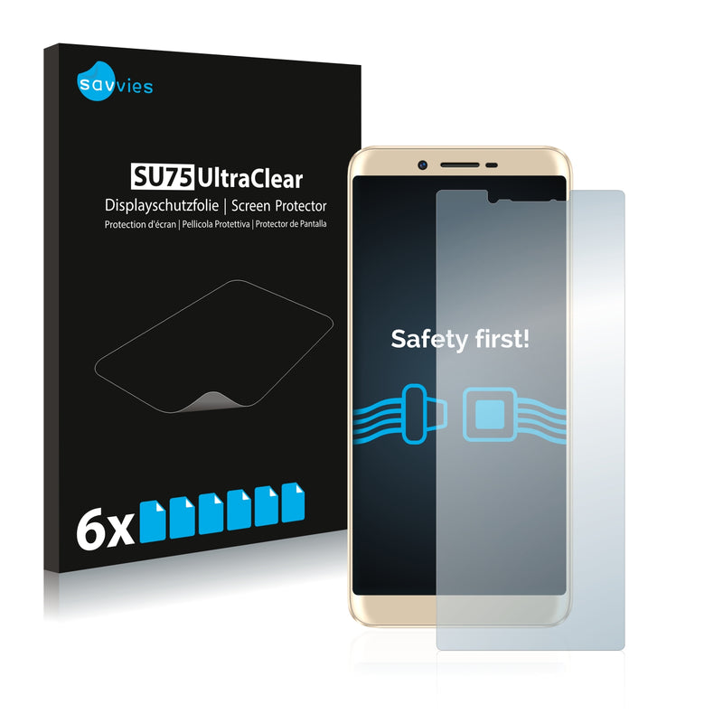 6x Savvies SU75 Screen Protector for Doogee X60L