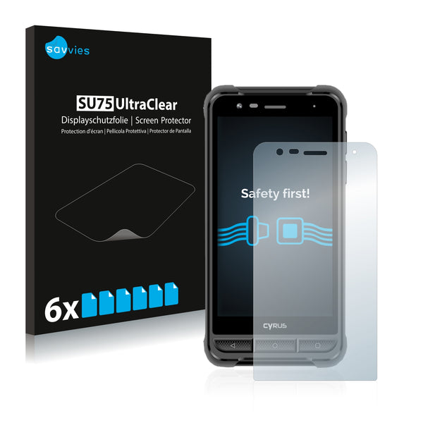 6x Savvies SU75 Screen Protector for Cyrus CS22 XA