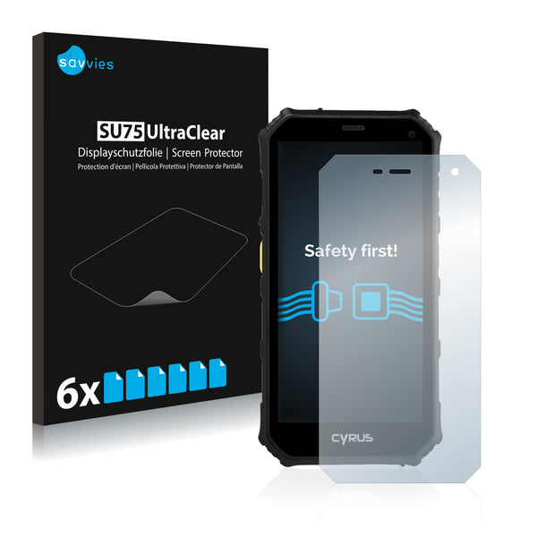 6x Savvies SU75 Screen Protector for Cyrus CS24 2017