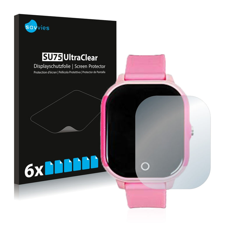 6x Savvies SU75 Screen Protector for SaveFamily Fitness Tracker Junior