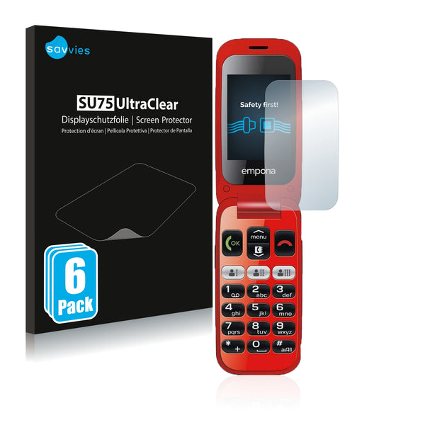 6x Savvies SU75 Screen Protector for Emporia emporiaONE