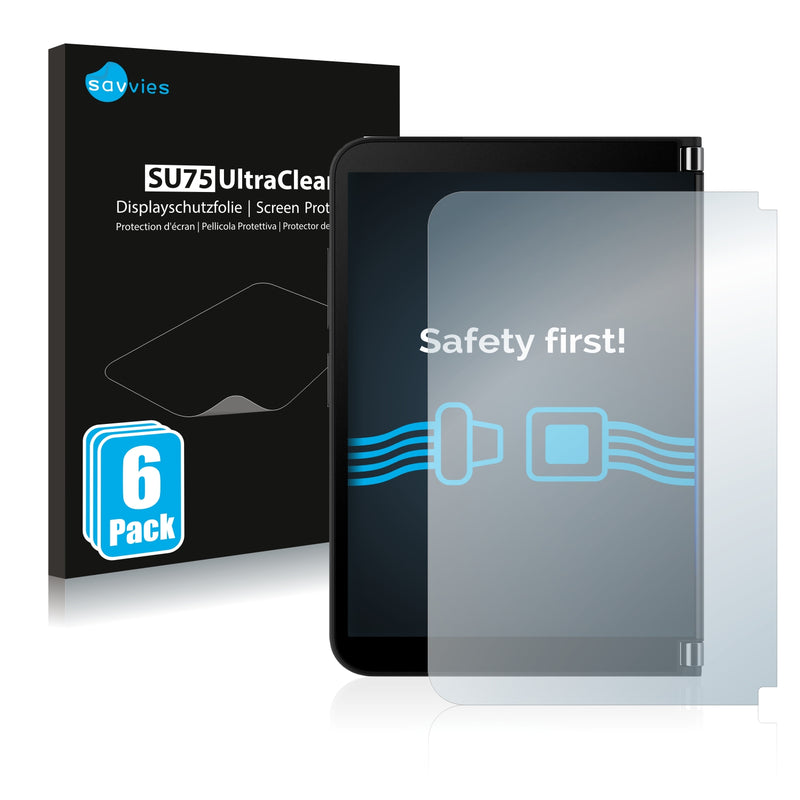 6x Savvies SU75 Screen Protector for Microsoft Surface Duo 2