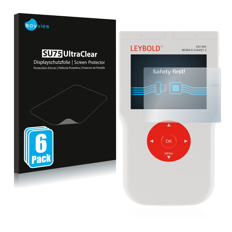 6x Savvies SU75 Screen Protector for Leybold Mobile-CASSY 2