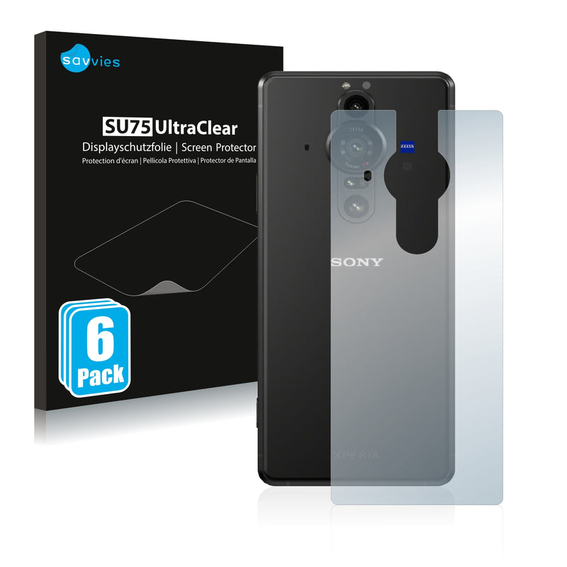 6x Savvies SU75 Screen Protector for Sony Xperia Pro-I (Back)