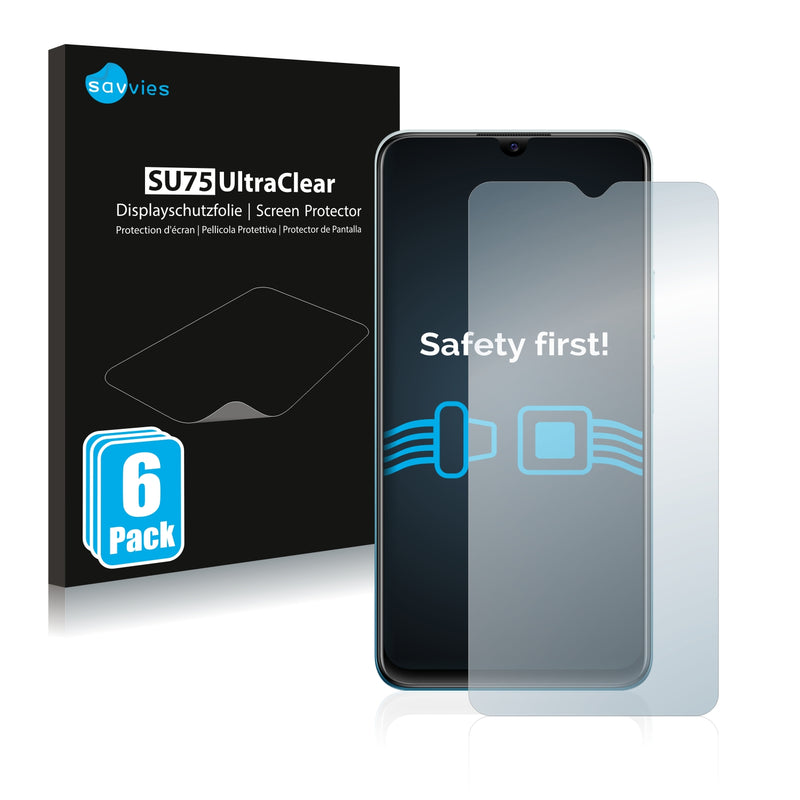 6x Savvies SU75 Screen Protector for Vivo Y15s