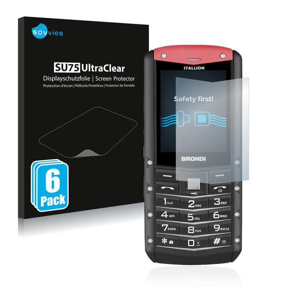 6x Savvies SU75 Screen Protector for Brondi Stallion
