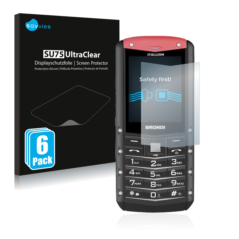 6x Savvies SU75 Screen Protector for Brondi Stallion