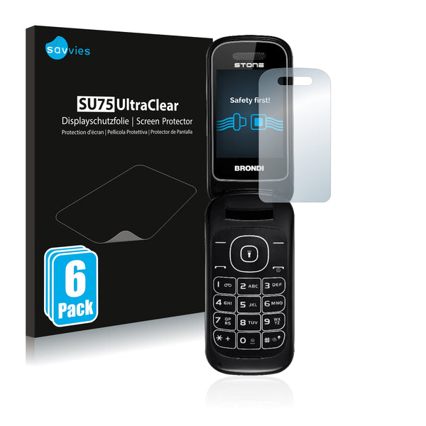 6x Savvies SU75 Screen Protector for Brondi Stone